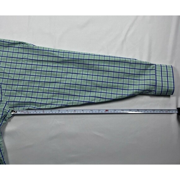 Brooks Brothers 346 M Original Polo Shirt Green Blue Plaid Non-Iron Button Down - Picture 10 of 11